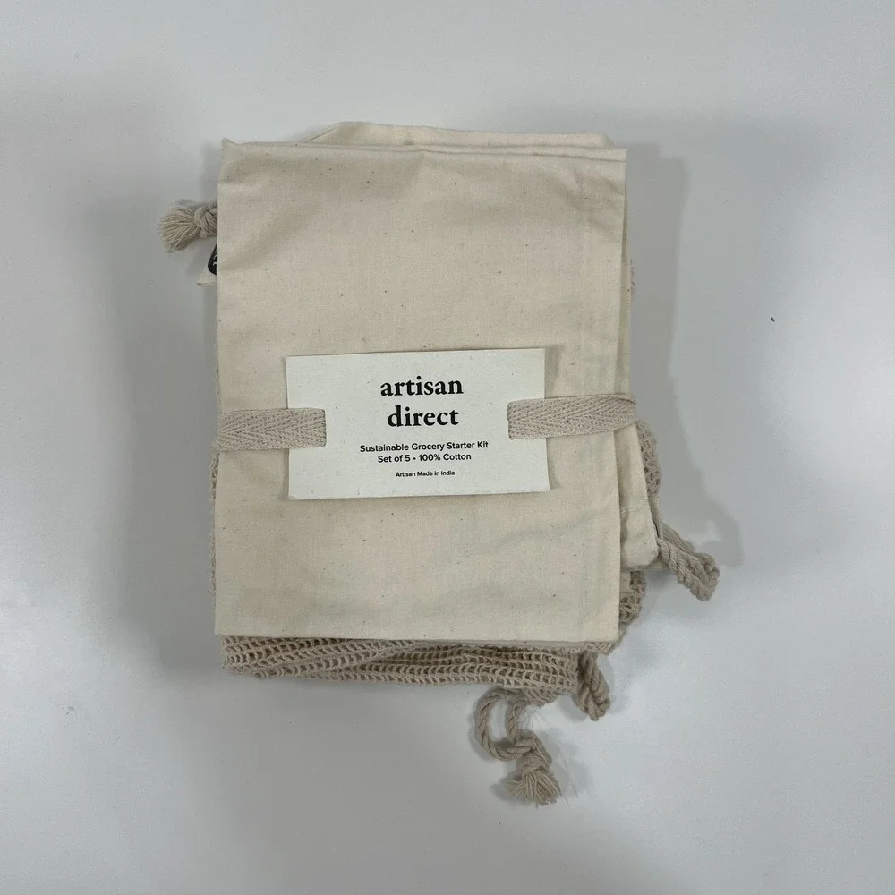 ARTISAN DIRECT Sustainable Grocery Starter Kit, Set Of 5 Bags - NEW